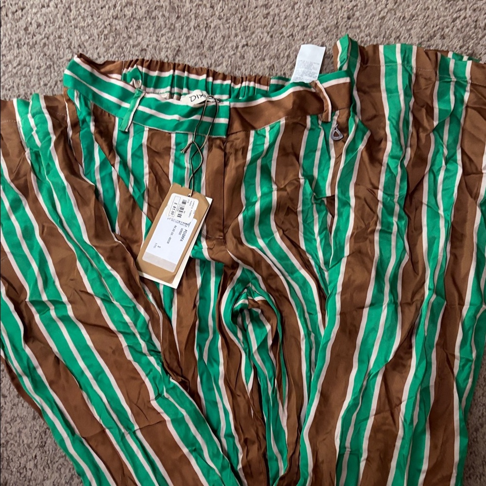Dixie Striped Green and Brown Pants
